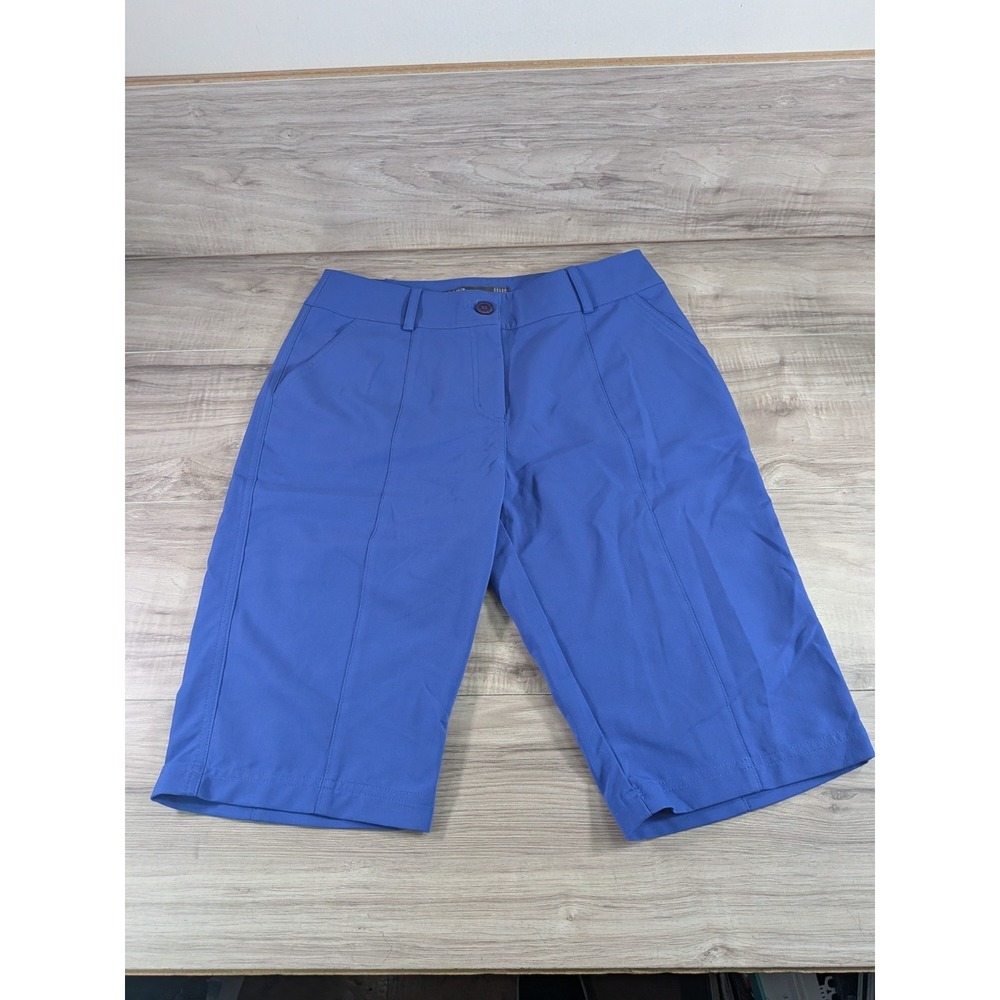 Lija Shorts Womens USA 8 Blue Golf Bermuda